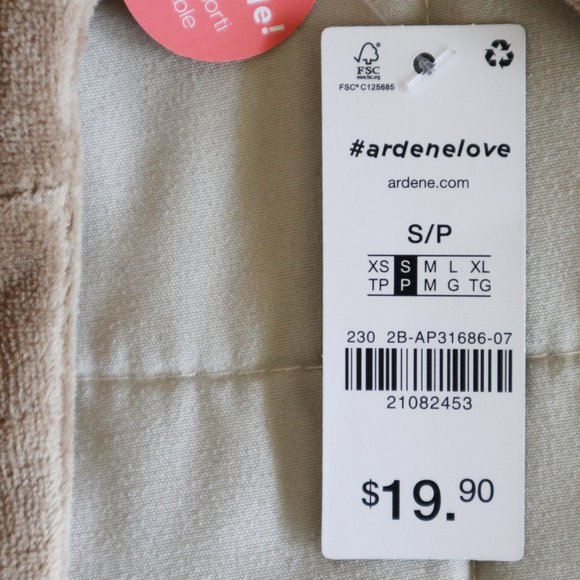 Ardene Light Brown Velour Long Sleeve Crop Top NWT - Picture 7 of 9